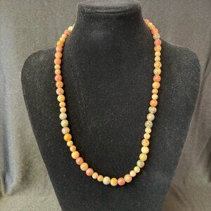 Handmade Picasso Jasper Gemstone Beads Necklace